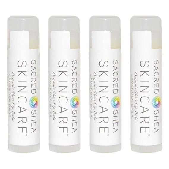 Organic Lavender Basil Natural Moisturizing Lip Balm - 4 Pack